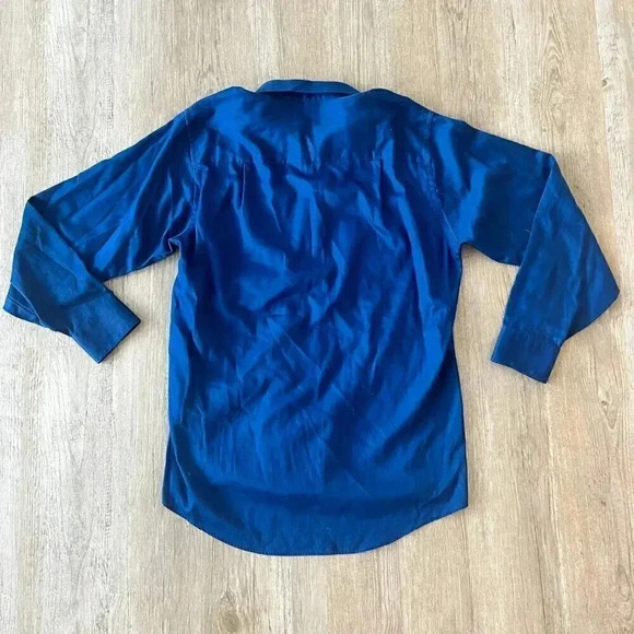 Mens Geoffrey Beene Blue Regular Fit Button Up Large 16 34/35 - Picture 4 of 6